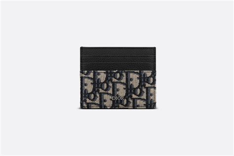 dior card holder bee|Card Holder Beige and Black Dior Oblique Jacquard with Black .